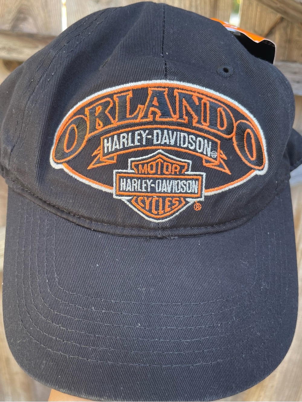 Harley-Davidson Orlando Florida Embroidered Hat Cap Black Bar & Shield Biker
